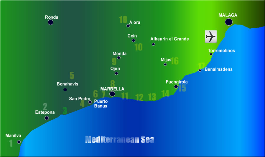 Costa del Sol Map